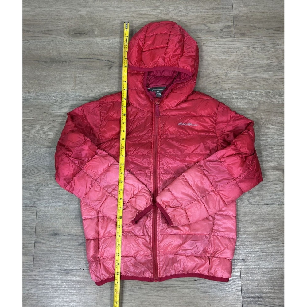 Eddie Bauer Pink Ombre Hooded Puffer Jacket Kids Size 10/12